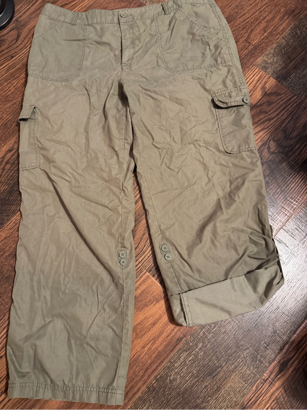 Caribbean Joe Olive Cargo Capris for Women